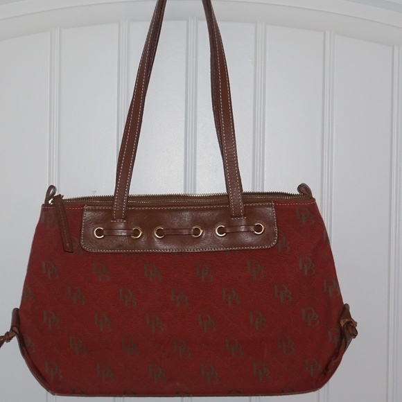 Dooney & Bourke Handbags - Dooney & Bourke Red Canvas Monogram Bag